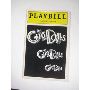 Guys And Dolls Martin Beck Theatre Playbill June 1994 Bob Amaral Farr Vidnovic